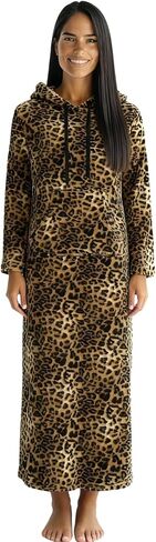 Alexander Del Rossa Women's Fleece Nightgown, Oversized Hoodie, Long Hooded Sweatshirt Robe in Saudi Arabia