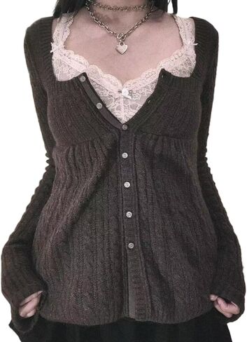 Coquette Clothing Coquette Sweaters Kawaii Sweater Cutecore الملابس الجمالية وسط المدينة ملابس الفتاة in Kuwait