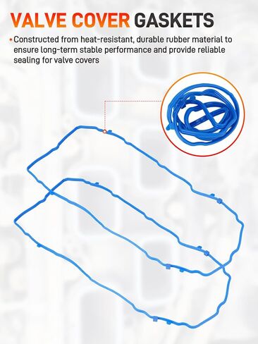 Valve Cover Intake Manifold Gasket Set Compatible with Chrysler 200 300, Jeep Cherokee Wrangler, Dodge Challenger Charger, Ram ProMaster 1500 2500 3.6L V6 VS50805R 5184596AE in Saudi Arabia