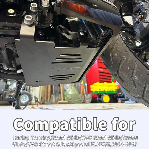 لوحة انزلاقية 2024-2026 لسيارة Harley Touring Street Glide، CVO Street Glide، Road Glide، CVO Road Glide؛ واقي حماية هيكل المحرك من الألومنيوم، أسود in Kuwait