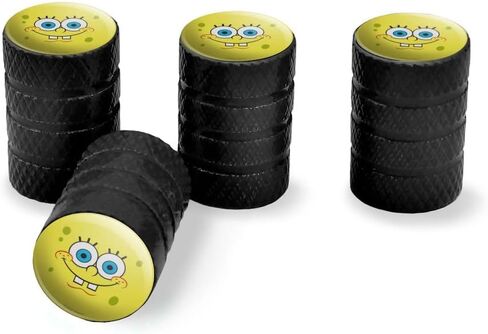 GRAPHICS & MORE Spongebob Smiling Face Tire Rim Wheel Aluminum Valve Stem Caps in Saudi Arabia