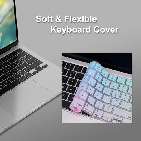 MOSISO Compatible with MacBook Air 13 inch Case 2026 2025 2024-2022 M4 A3240 M3 A3113 M2 A2681, Plastic Hard Shell&Keyboard Cover&Screen Protector for MacBook Air 13.6 inch Case, Gradient Bowknots in Saudi Arabia