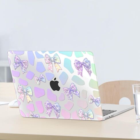 MOSISO Compatible with MacBook Air 13 inch Case 2026 2025 2024-2022 M4 A3240 M3 A3113 M2 A2681, Plastic Hard Shell&Keyboard Cover&Screen Protector for MacBook Air 13.6 inch Case, Gradient Bowknots in Saudi Arabia