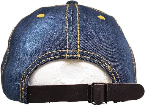 Delta Sigma/Σ Theta Distressed Denim Rhinestone Ladies Cap [Denim Blue - Adjustable] - ID#13475 in Saudi Arabia