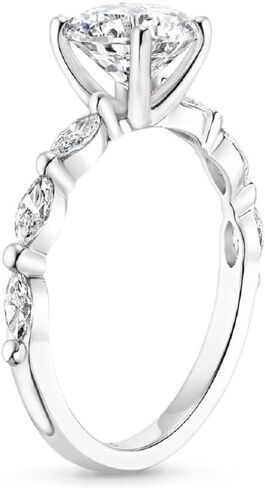 خواتم خطوبة للنساء من قطع الماركيز 2 قيراط مويسانيتي | خاتم زفاف سوليتير | مجوهرات الماس اليدوية | خاتم الذكرى السنوية لها/الهدايا in Kuwait