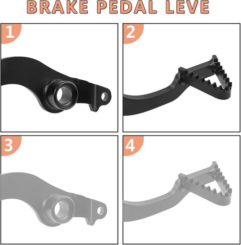 Motorcycle Brake Pedal Foot Lever Replacement for Honda CRF150R 2007-2025 CRF150R (Big Wheel) 2020-2025 CRF150RB 2007-2019 Brake Lever Pedal (Sliver) in Saudi Arabia