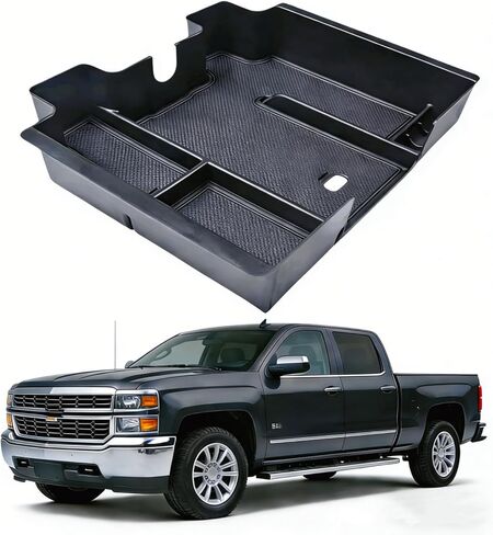 صينية تنظيم وحدة التحكم المركزية السوداء متوافقة مع ملحقات Chevy Silverado/GMC Sierra 1500 و2020-2022 2023 Silverado/Sierra 2500HD 3500HD (وحدة تحكم كاملة مع مقاعد دلو فقط) in Kuwait