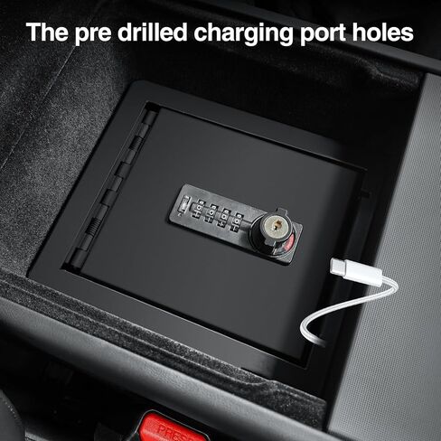 Fit forTesla Model Y Juniper 2025 & Model 3 Highland 2024 2025 Center Console Safe Box - Secure Lockable Storage Organizer with Combination Lock, Privacy Protection Upgrade in Saudi Arabia