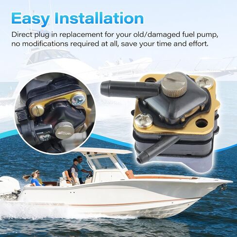 مضخة الوقود 18-7350 مع حشية متوافقة مع جونسون Evinrude 6hp 8hp 9.9hp 15hp محرك Seahorse الخارجي مضخة الوقود لاستبدال 397839 391638 395091 397274 Mallory 9-35350 in Kuwait