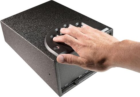 GunVault MiniVault GV1000 خزنة رقمية واحدة قياسية - مسدس آمن للوصول السريع مع لوحة مفاتيح No-Eyes®، وباب زنبركي، وتنبيه للعبث، وهيكل فولاذي بمقياس 16 in Saudi Arabia