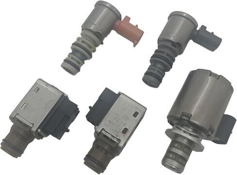 طقم الملف اللولبي الرئيسي لناقل الحركة المكون من 5 قطع لسيارة GMC Cadillac Chevy 4L60E/4L65E/4L70E - استبدال الأجزاء المجددة A/B Shift و3-2 Downshift وEPC وTCC (2003-On) in Saudi Arabia