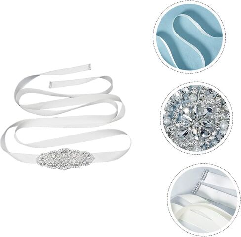 Uonlytech 1Pc Elegant Rhinestone Pearl Waist Belt for Bride Multi Functional Wedding Dress Accessory for Banquets Prom and Special Events Delicate Handcrafted Design Versatile Clothing in Saudi Arabia