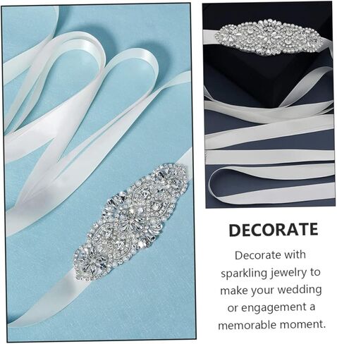 Uonlytech 1Pc Elegant Rhinestone Pearl Waist Belt for Bride Multi Functional Wedding Dress Accessory for Banquets Prom and Special Events Delicate Handcrafted Design Versatile Clothing in Saudi Arabia