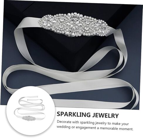 Uonlytech 1Pc Elegant Rhinestone Pearl Waist Belt for Bride Multi Functional Wedding Dress Accessory for Banquets Prom and Special Events Delicate Handcrafted Design Versatile Clothing in Saudi Arabia