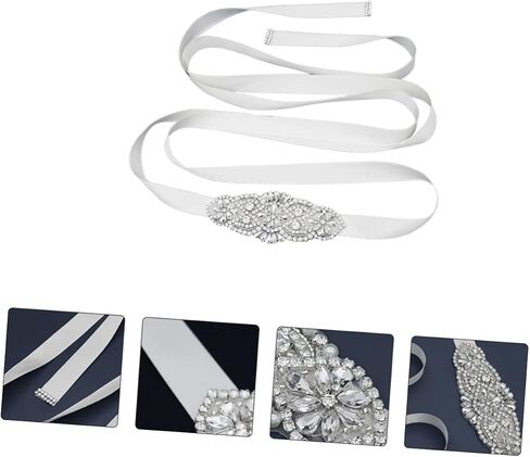 Uonlytech 1Pc Elegant Rhinestone Pearl Waist Belt for Bride Multi Functional Wedding Dress Accessory for Banquets Prom and Special Events Delicate Handcrafted Design Versatile Clothing in Saudi Arabia