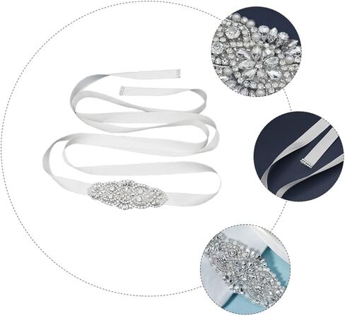 Uonlytech 1Pc Elegant Rhinestone Pearl Waist Belt for Bride Multi Functional Wedding Dress Accessory for Banquets Prom and Special Events Delicate Handcrafted Design Versatile Clothing in Saudi Arabia