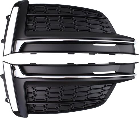 2Pcs Front Driver and Passenger Side Fog Light Grille Cover for Audi A5 Quattro, A5 Sportback, S5, S5 Sportback 2018-2019 in Saudi Arabia