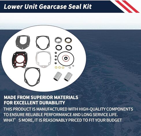 Lower Unit Gearcase Seal Kit 43035A4 26-43035A4 Compatible with Mercury Mariner 30-125 HP Outboard Motor Replace Sierra 18-2626 GLM 87590 Mallory 9-74200 26-43035A1 26-43035A2 26-43035A3 in Saudi Arabia