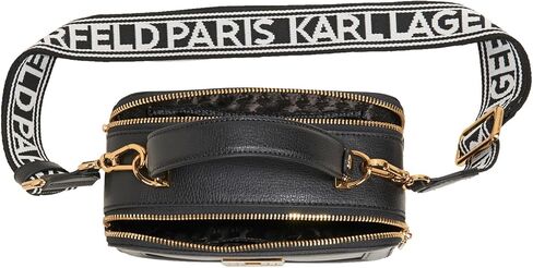 KARL LAGERFELD Paris Women's Simone Crossbody Bag, Black, One Size in Saudi Arabia