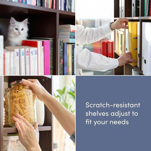 مكتب على شكل حرف U من Bestar Logan مع خزانة وخزانة ملفات جانبية وخزانة كتب باللون الرمادي اللحاء، 66 وات | تجهيزات مكتبية كاملة للمساحات المنزلية أو التجارية in Kuwait