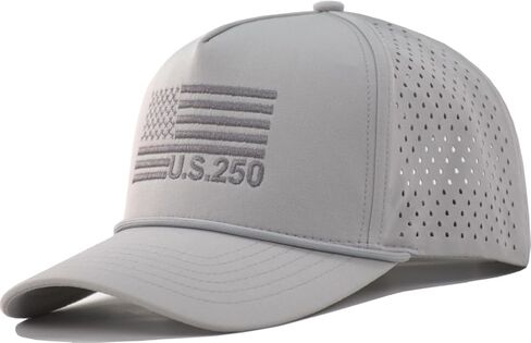 قبعة علم الذكرى السنوية الـ 250 للولايات المتحدة، قبعة غولف استقلال أمريكا للرجال، قبعة كروية وطنية بالولايات المتحدة الأمريكية، شبكة مقطوعة بالليزر، 5 لوحات سناب باك in Kuwait