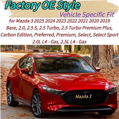 شفره مساحات خلفيه مازدا 3 هاتشباك 2019-2025 | قاعدة ملائمة تمامًا/2.0/2.5 S/2.5 Turbo/Carbon Edition/المفضل/الممتاز/نماذج مختارة | شفرة ممسحة الزجاج الأمامي البديلة من OEM مع طلاء PTFE in Saudi Arabia