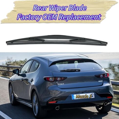 شفره مساحات خلفيه مازدا 3 هاتشباك 2019-2025 | قاعدة ملائمة تمامًا/2.0/2.5 S/2.5 Turbo/Carbon Edition/المفضل/الممتاز/نماذج مختارة | شفرة ممسحة الزجاج الأمامي البديلة من OEM مع طلاء PTFE in Saudi Arabia
