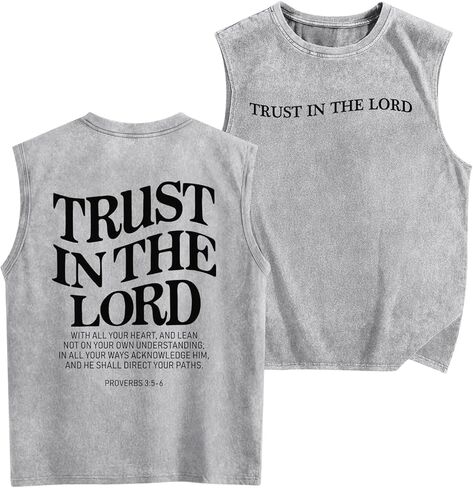 Boys Christian Tank Tops Trust in The Lord Gods Jesus Faith Religious Shirts Kids Bible Verse Graphic Sleeveless Tee in Kuwait