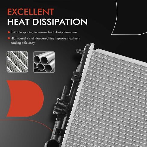 A-Premium Engine Coolant Radiator Assembly with Transmission Oil Cooler Compatible with Chrysler Sebring 2001-2005 & Dodge Stratus 2001-2005 & Mitsubishi Eclipse 2001-2005, 2.4L in Saudi Arabia