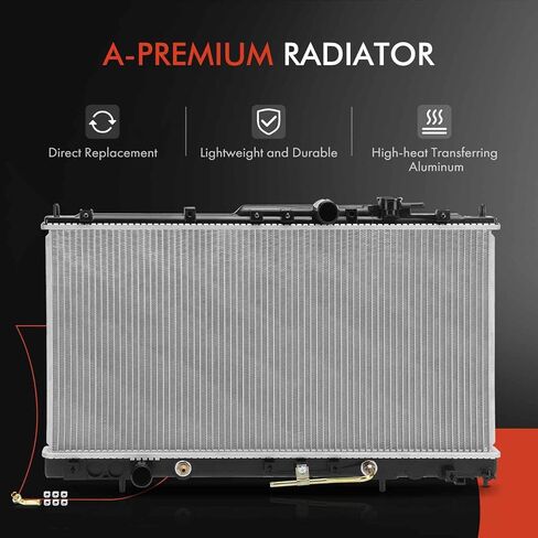 A-Premium Engine Coolant Radiator Assembly with Transmission Oil Cooler Compatible with Chrysler Sebring 2001-2005 & Dodge Stratus 2001-2005 & Mitsubishi Eclipse 2001-2005, 2.4L in Saudi Arabia