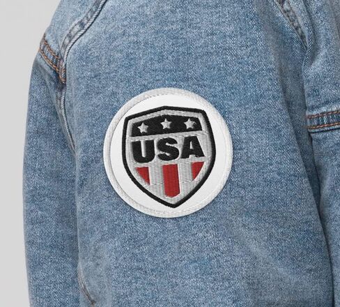Dedbol Team USA Badge Embroidered White Soccer Patch in Saudi Arabia