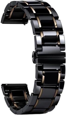 Quick-release Watch Band Ceramic Watch StrapStainless Steel Folding Clasp Unisex in Saudi Arabia