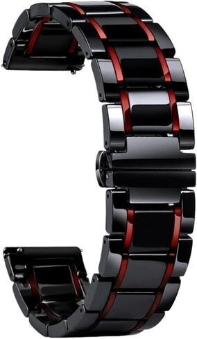 Quick-release Watch Band Ceramic Watch StrapStainless Steel Folding Clasp Unisex in Saudi Arabia