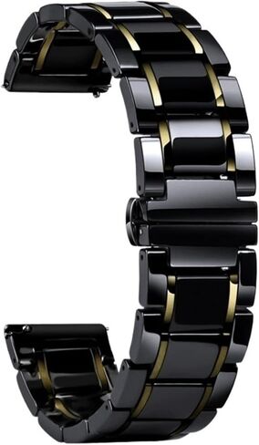 Quick-release Watch Band Ceramic Watch StrapStainless Steel Folding Clasp Unisex in Saudi Arabia