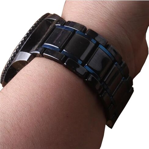 Quick-release Watch Band Ceramic Watch StrapStainless Steel Folding Clasp Unisex in Saudi Arabia