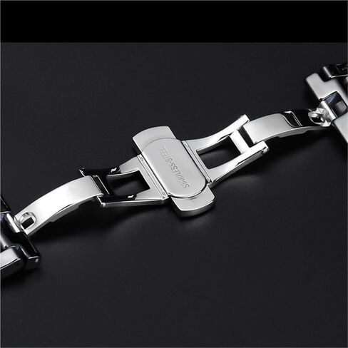 Quick-release Watch Band Ceramic Watch StrapStainless Steel Folding Clasp Unisex in Saudi Arabia