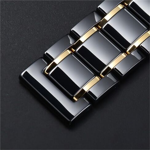 Quick-release Watch Band Ceramic Watch StrapStainless Steel Folding Clasp Unisex in Saudi Arabia