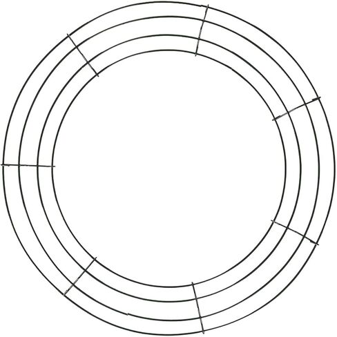 14 Inch Wire Wreath Frame for Crafts, 6 Pcs Metal Wreath Form for Christmas Wreath Making Supplies Green Wire Wreath Ring for Front Door Wreath Home Wall Hanging Decor DIY Craft Accessories in Kuwait