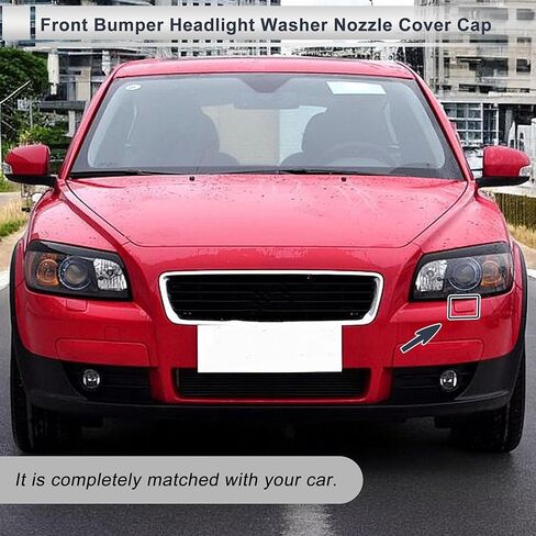 Front Left Side Bumper Headlight Washer Nozzle Cover Cap for Volvo C30 2010-2011 Bumper Trim Nozzle Cover No.39863927 White 1 Pcs in Saudi Arabia