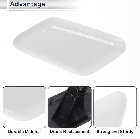 Front Left Side Bumper Headlight Washer Nozzle Cover Cap for Volvo C30 2010-2011 Bumper Trim Nozzle Cover No.39863927 White 1 Pcs in Saudi Arabia