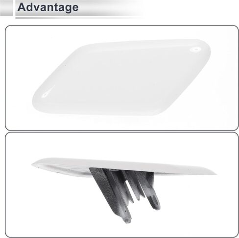 Front Left Side Bumper Headlight Washer Nozzle Cover Cap for Volvo C30 2010-2011 Bumper Trim Nozzle Cover No.39863927 White 1 Pcs in Saudi Arabia