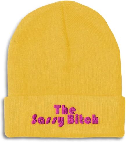 Beanies for Men The Sassy Bitch Skull Cap Winter Hats for Women Acrylic 1 Size in Saudi Arabia