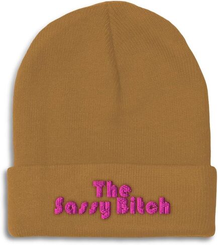 Beanies for Men The Sassy Bitch Skull Cap Winter Hats for Women Acrylic 1 Size in Saudi Arabia