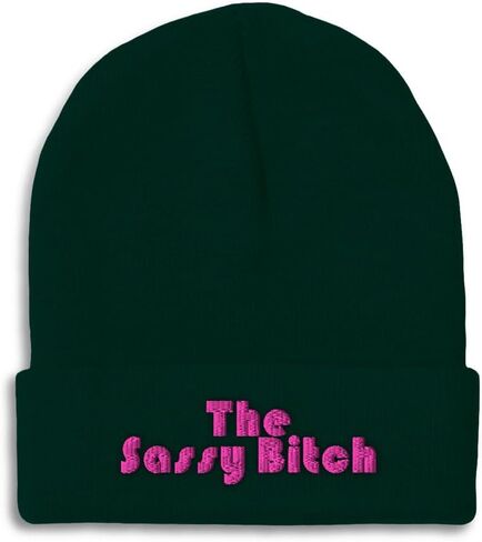 Beanies for Men The Sassy Bitch Skull Cap Winter Hats for Women Acrylic 1 Size in Saudi Arabia