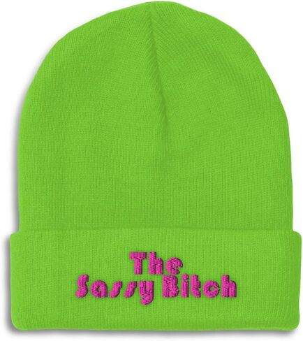 Beanies for Men The Sassy Bitch Skull Cap Winter Hats for Women Acrylic 1 Size in Saudi Arabia