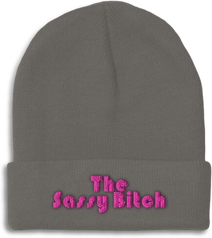 Beanies for Men The Sassy Bitch Skull Cap Winter Hats for Women Acrylic 1 Size in Saudi Arabia