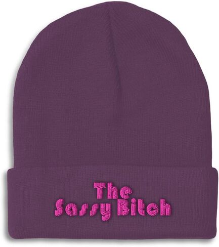 Beanies for Men The Sassy Bitch Skull Cap Winter Hats for Women Acrylic 1 Size in Saudi Arabia