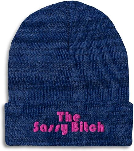 Beanies for Men The Sassy Bitch Skull Cap Winter Hats for Women Acrylic 1 Size in Saudi Arabia