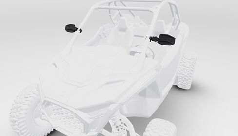 Polaris Side View Convex Pro Armor Mirrors for RZR, ROPS Mounted, Set of 2, 2891232 in Saudi Arabia
