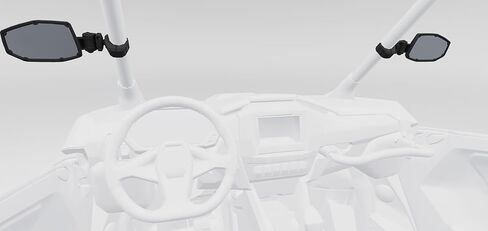 Polaris Side View Convex Pro Armor Mirrors for RZR, ROPS Mounted, Set of 2, 2891232 in Saudi Arabia